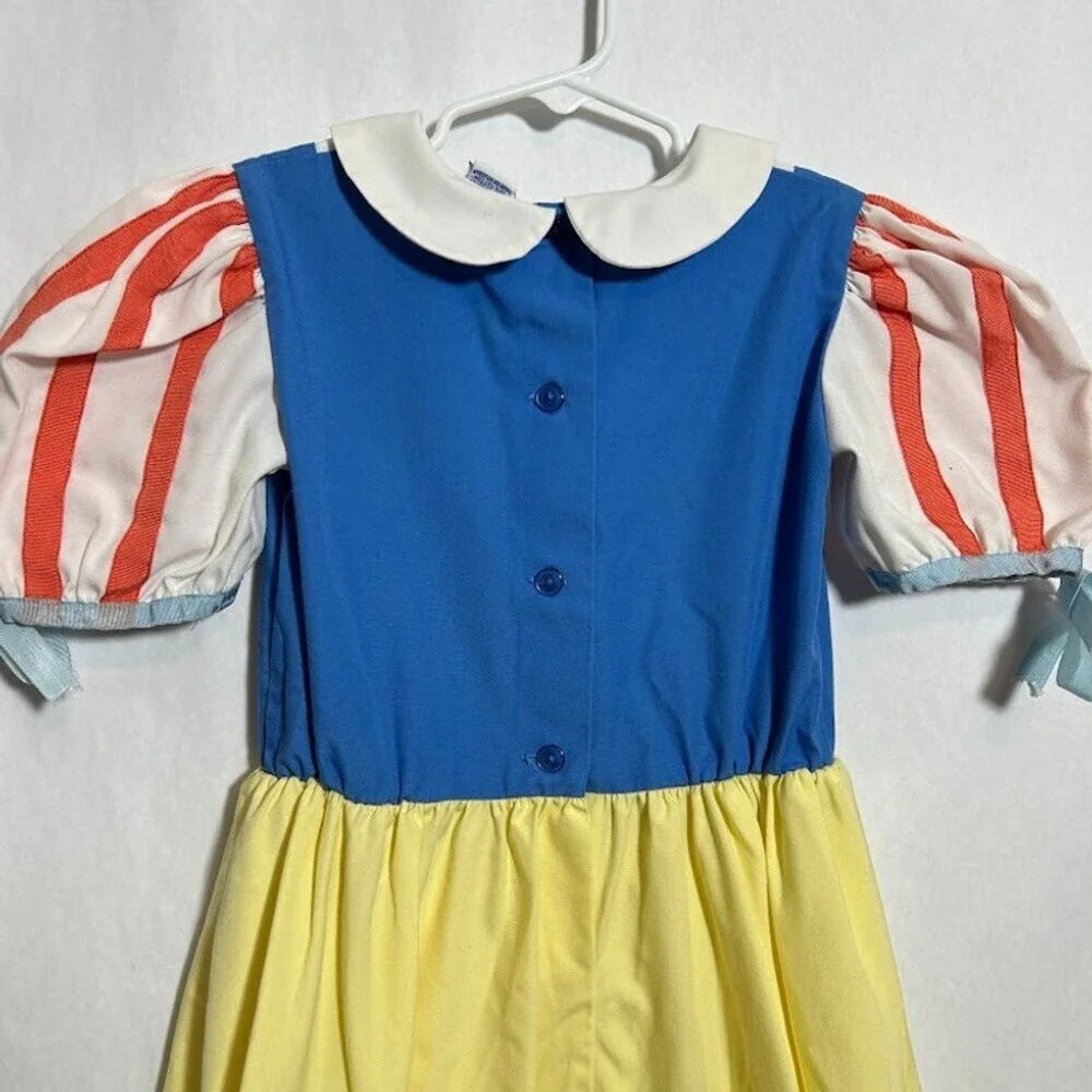 VTG 70s Snow White Costume Girls 6X Disney Wear Embroidered Dopey Dwarf